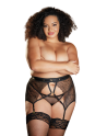  portejarretelles grande taille en dentelle noire petit prix