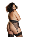  portejarretelles grande taille en dentelle noire petit prix