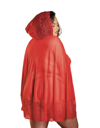 cape sexy en fine résille grande taille pour femme de la collection allure