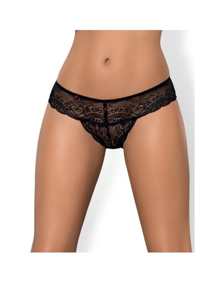  de lingerie sexy et string noir dentelle