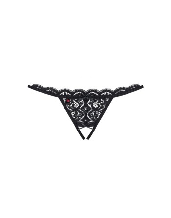  obsessive : string noir en dentelle et ouvert