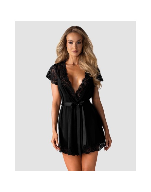  lingerie : 810pei1 peignoir  noir