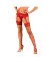  lingerie tendance sensuelle : lacelove bas jarretelles  rouge