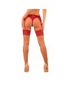  lingerie tendance sensuelle : lacelove bas jarretelles  rouge