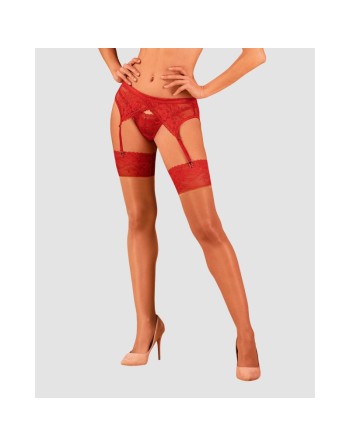  lingerie tendance sensuelle : lacelove bas jarretelles  rouge