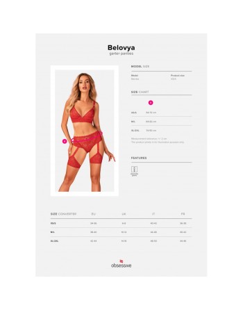  lingerie belovya culotte jarretière rouge