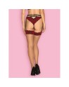 tendance sensuelle : bas sexy bordeaux sugestina de la marque obsessive 