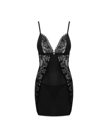  lingerie vous présente maderris nuisette et string  noire