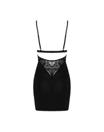  lingerie vous présente maderris nuisette et string  noire