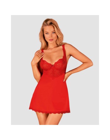 tendance sensuelle : nuisette rouge amor cherris de la marque obsessive 