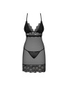 tendance sensuelle : nuisette noir renelia de la marque obsessive 