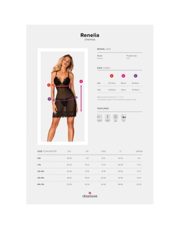 tendance sensuelle : nuisette noir renelia de la marque obsessive 