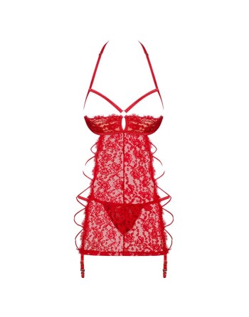 nuisette et string rouge de la collection obsessive rediosa