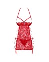 nuisette et string rouge de la collection obsessive rediosa