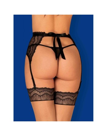 tendance sensuelle : portejarretelle noir isabellia de la marque obsessive 