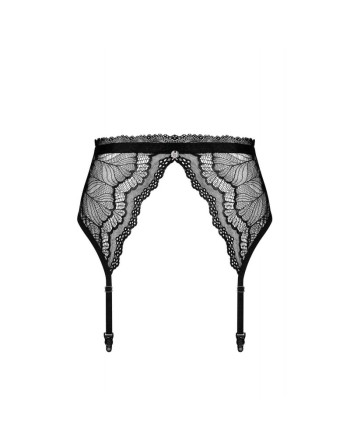 tendance sensuelle : portejarretelle noir isabellia de la marque obsessive 