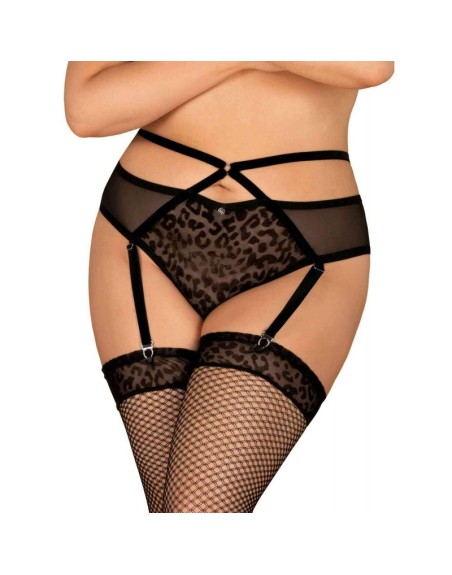 tendance sensuelle : portejarretelle noir jagueria de la marque obsessive 