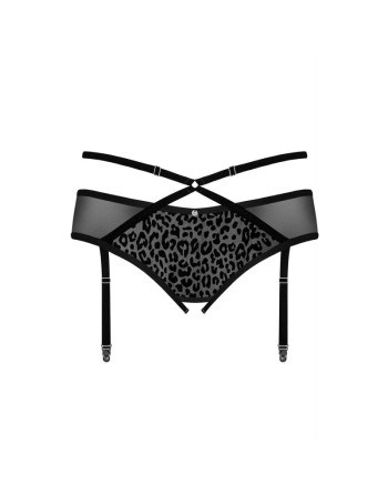 tendance sensuelle : portejarretelle noir jagueria de la marque obsessive 