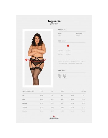 tendance sensuelle : portejarretelle noir jagueria de la marque obsessive 