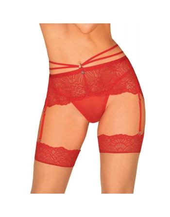 tendance sensuelle : portejarretelle rouge loventy de la marque obsessive 