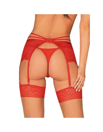 tendance sensuelle : portejarretelle rouge loventy de la marque obsessive 