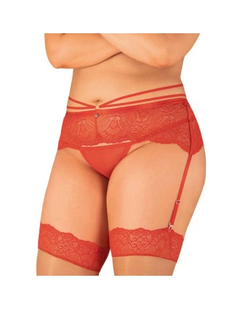 tendance sensuelle : portejarretelle rouge loventy de la marque obsessive 