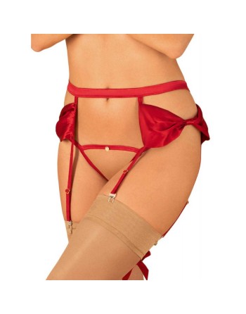 tendance sensuelle : portejarretelle rouge rubinesa de la marque obsessive 