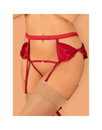 tendance sensuelle : portejarretelle rouge rubinesa de la marque obsessive 