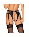 portejarretelles pearlove noir de la marque de lingerie sexy obsessive