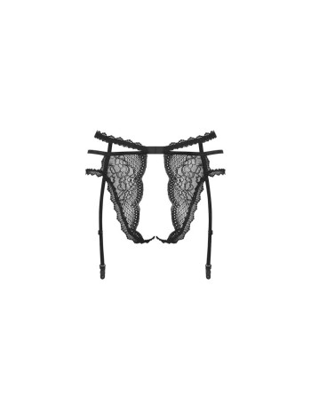 portejarretelles pearlove noir de la marque de lingerie sexy obsessive