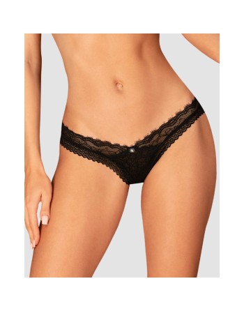 medilla string  noir obsessive présenté par  lingerie tendance sensuelle