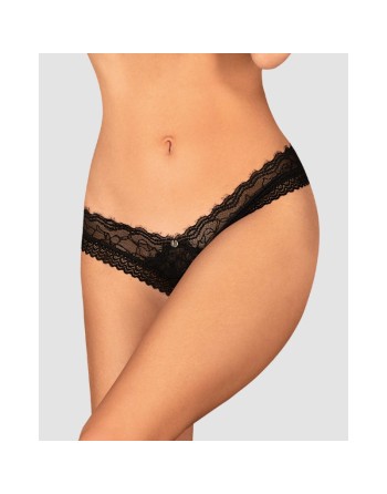 medilla string ouvert  noir obsessive présenté par  lingerie tendance sensuelle