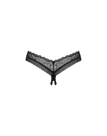 medilla string ouvert  noir obsessive présenté par  lingerie tendance sensuelle