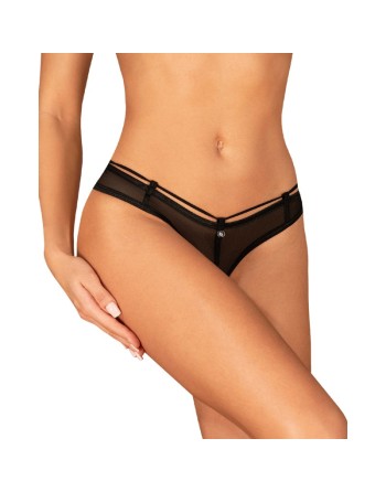 roxelia string ouvert  noir obsessive présenté par  lingerie tendance sensuelle