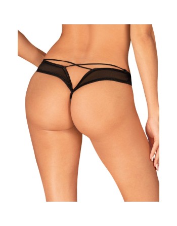 roxelia string ouvert  noir obsessive présenté par  lingerie tendance sensuelle