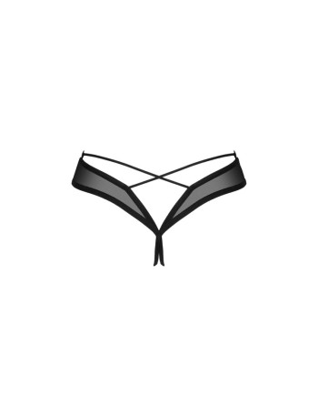 roxelia string ouvert  noir obsessive présenté par  lingerie tendance sensuelle