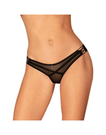 roxelia string  noir obsessive présenté par  lingerie tendance sensuelle