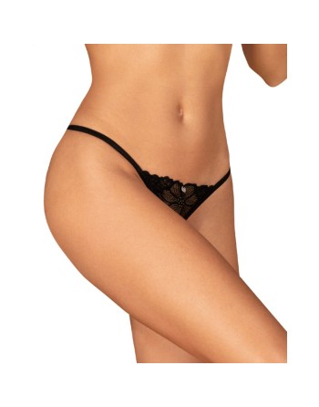  lingerie tendance sensuelle vous présente string ouvert serafia  noir