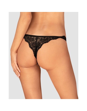  lingerie tendance sensuelle vous présente bellastia string  noir obsessive