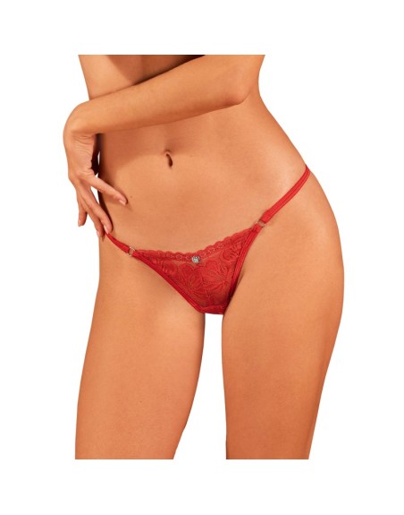  lingerie tendance sensuelle vous présente lacelove string  rouge obsessive