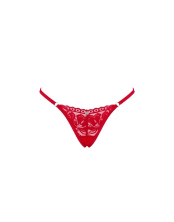  lingerie tendance sensuelle vous présente lacelove string  rouge obsessive