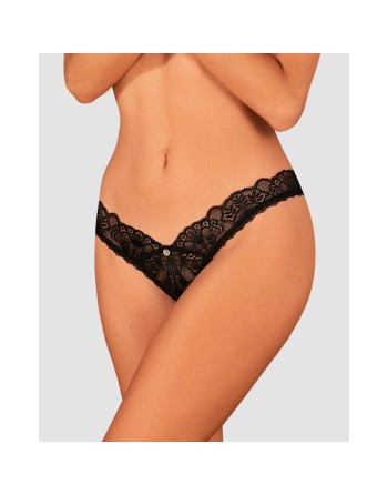  lingerie tendance sensuelle vous présente donna dream string ouvert  noir obsessive