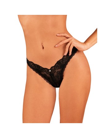  lingerie tendance sensuelle vous présente donna dream string  noir obsessive