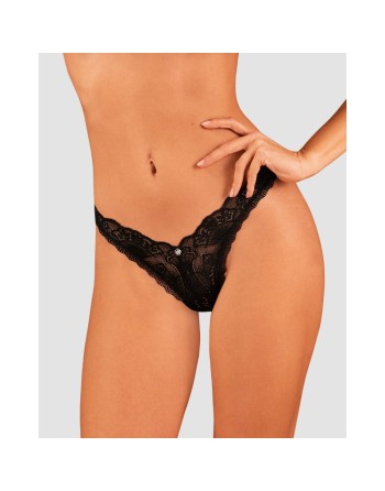  lingerie tendance sensuelle vous présente donna dream string  noir obsessive