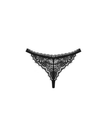  lingerie tendance sensuelle vous présente maderris string  noir obsessive