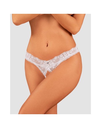 votre  lingerie vous présente heavenlly string ouvert  blanche obsessive