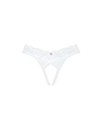 votre  lingerie vous présente heavenlly string ouvert  blanche obsessive