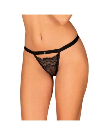 tendance sensuelle : string noir isabellia de la marque obsessive 