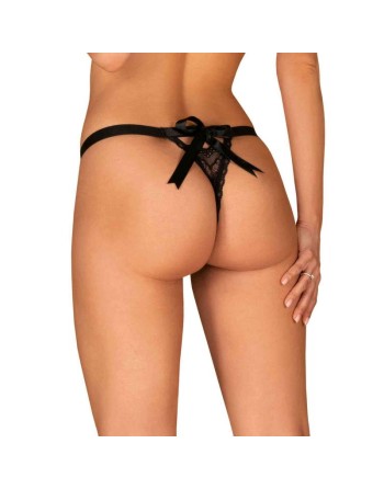 tendance sensuelle : string noir isabellia de la marque obsessive 