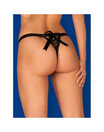 tendance sensuelle : string noir isabellia de la marque obsessive 